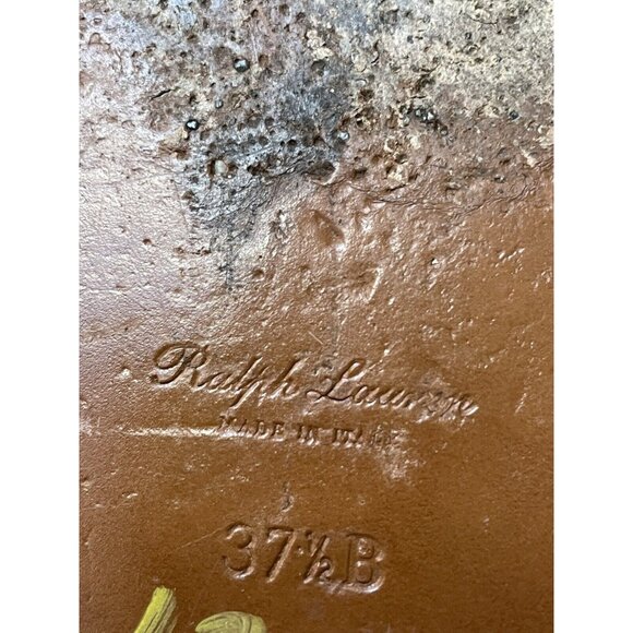 Ralph Lauren Women's Suede Leather Bejeweled Purple Label Flats Sz 37.5B (F136) - Picture 9 of 9